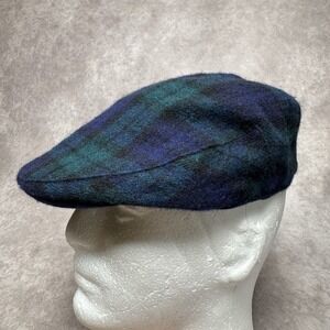 Wool Golf Newsboy Cabbie Tartan Hat Plaid Made in Scotland 7 1/8